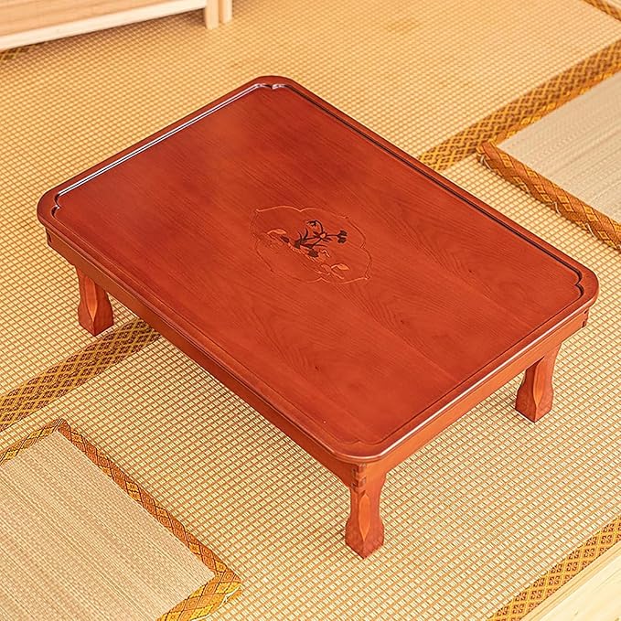 Rectangle Folding Low, Japanese Style Solid Wood Floor Table by Unknown