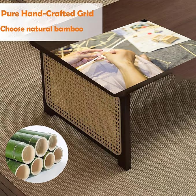 Japanese Floor Table Bamboo Folding Coffee Table Portable Solid Wood Japanese - Image 6