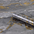Grey Gold Marble Contact Paper for Countertops 15.7" X 78"Glossy Peel and Stick by Biyoeepeelstickwallpaper