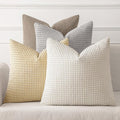 MIULEE Neutral Harmony Decorative Pillow Covers 18x18 Inch Set of 4 Rustic by MIULEE