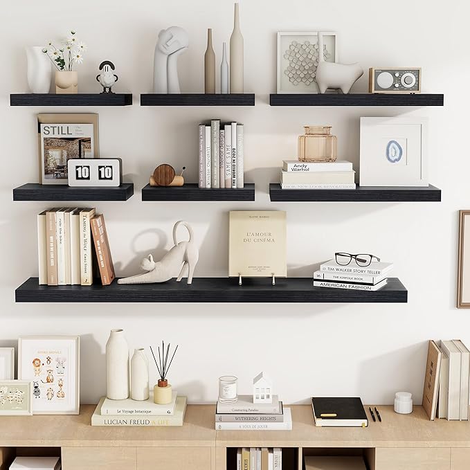 Acovy 16 Inch Floating Shelves, Wooden Shelves - Image 8