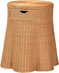 Bali & pari Dayo Scalloped Natural Rattan Console Table by balipari