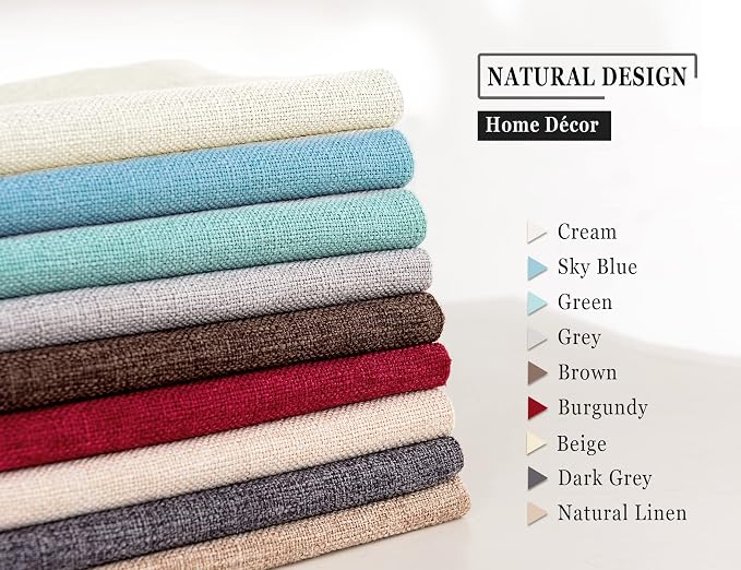 Stellhome Fall Burlap Throw Pillow Covers Square Solid Farmhouse Linen Cushion - Image 5