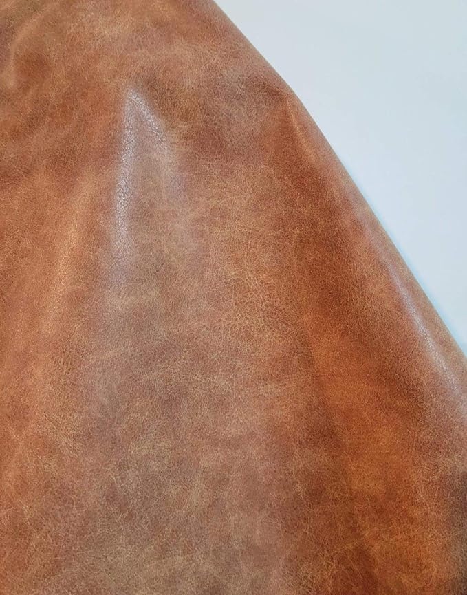 NAT Leathers | Blonde Crazy Horse Soft Faux Vegan Leather PU | 1 Yard Cut by - Image 3