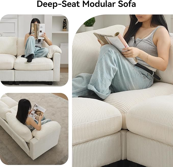114'' U-Shaped Sectional Couch - Image 6