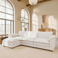 118.9" Modular Sectional Cloud Couch 3-Seat Sofa Set by JUMMICO