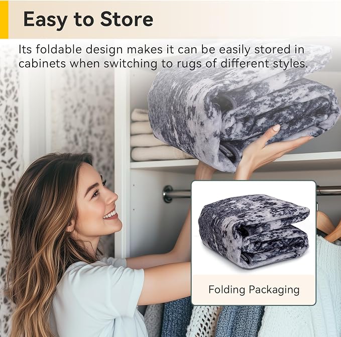 RELEANY Washable Area Rugs 6ft Non-Slip Modern Abstract Soft - Image 5
