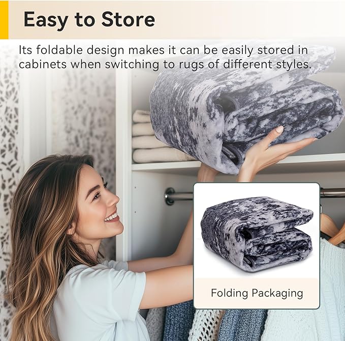 RELEANY Washable Area Rugs 4ft Non-Slip Modern Abstract Soft - Image 5