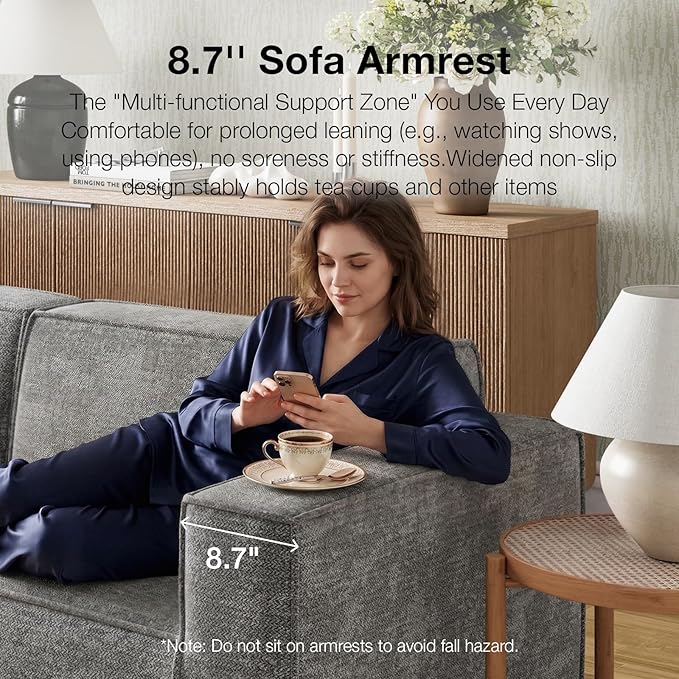 Novilla 176" Modular Sectional Sofa, No Assembly Cloud Sectional Couch - Image 6