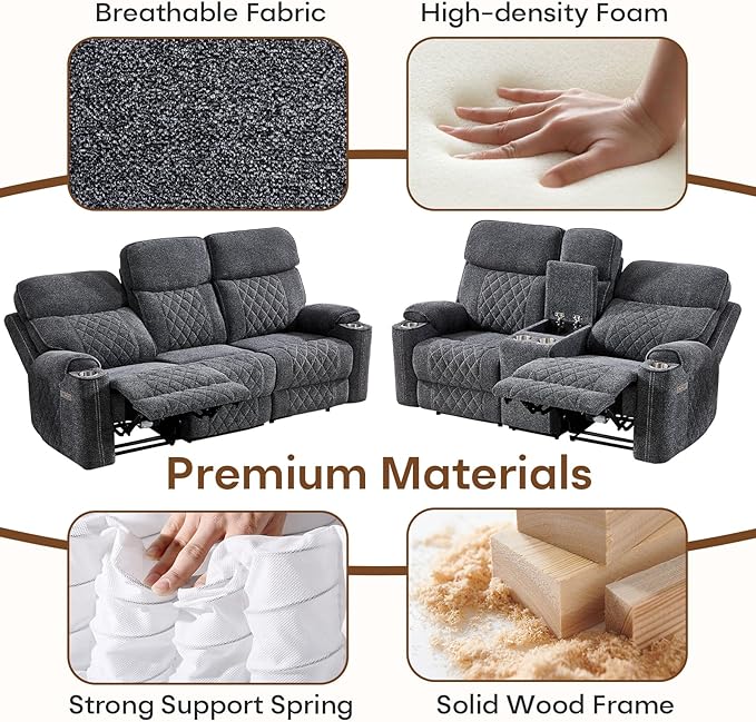 HAOMARKETS 3-Piece Power Recliner Sofa Set - Image 7
