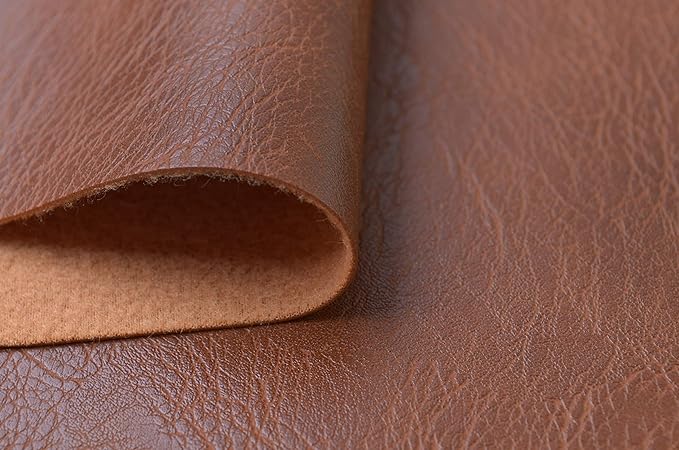 Wento Thick 2 Yard Faux Leather Fabric Soft Skin Grain PU Leather - Image 3