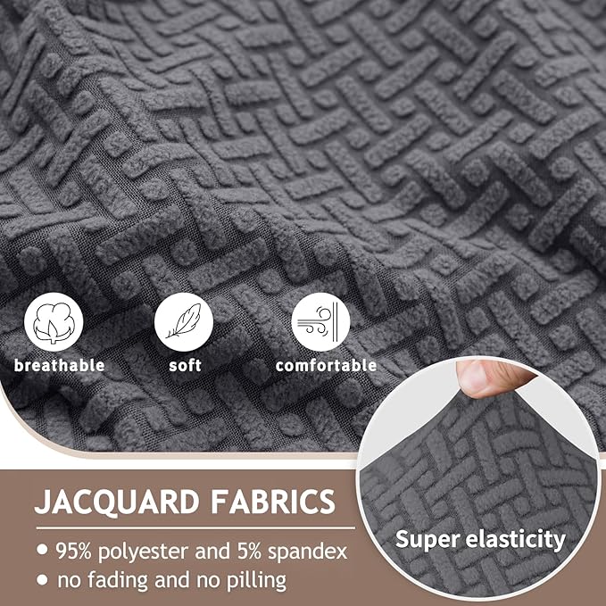 ALIECOM 100% Waterproof Recliner Sectional Couch Covers L Shape Stretch Corner - Image 5