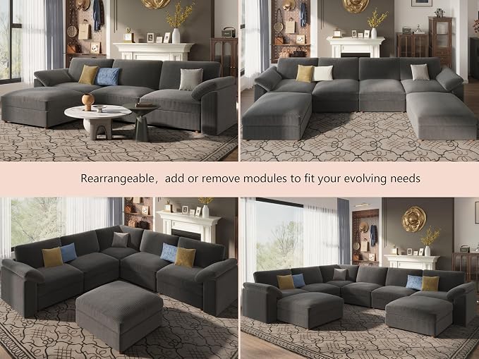 EASE MOOSE Oversized Modular Sectional Sofa, Extra Large L Shape Sectional - Image 5