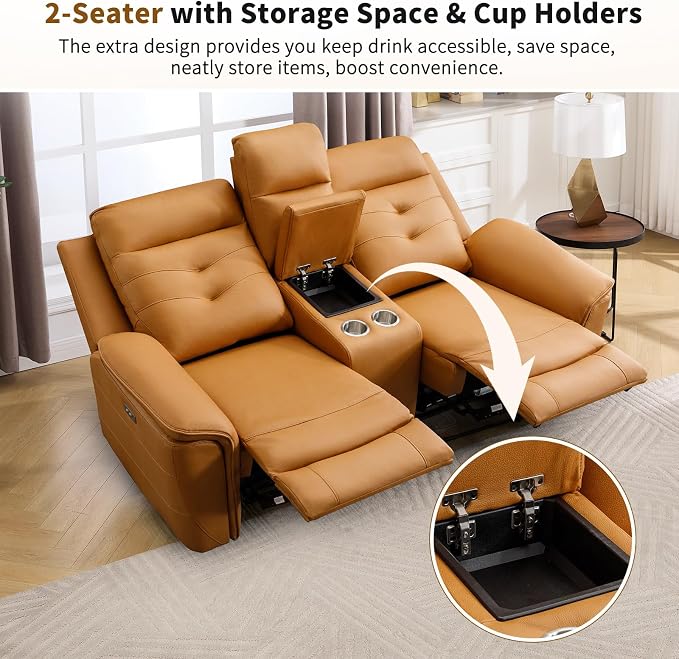 ANJ 2-Piece Faux Leather Power Recliner Sofa Set - Image 5