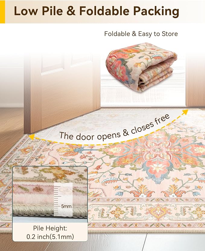 RELEANY Area Rugs 2'6"x4' Kitchen Rugs Entry Rug Small Rugs - Image 5