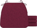 AAAAAcessories D-Shaped Chair Cushions, Machine-Washable Cover, Wine Red by AAAAAcessories