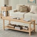 Lerliuo Boho Coffee Tables for Living Room, Rattan Center Table by Lerliuo
