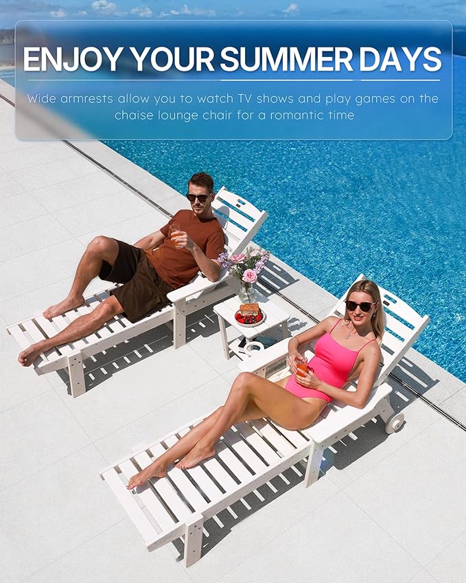 Patio Chaise Lounge Chair Outdoor - Image 3