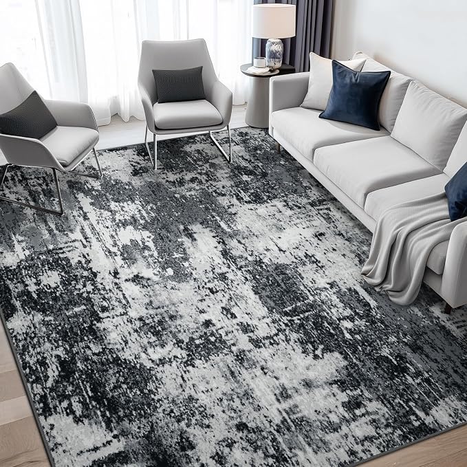 RELEANY Washable Area Rugs 5'x7' Non-Slip Modern Abstract Soft - Image 2