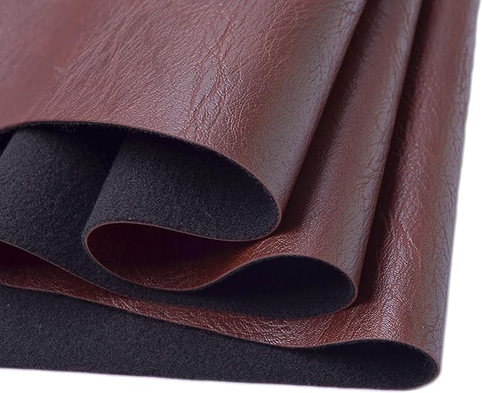 Wento Thick Half Yard Faux Leather Fabric Soft Skin Grain PU Leather by Wento