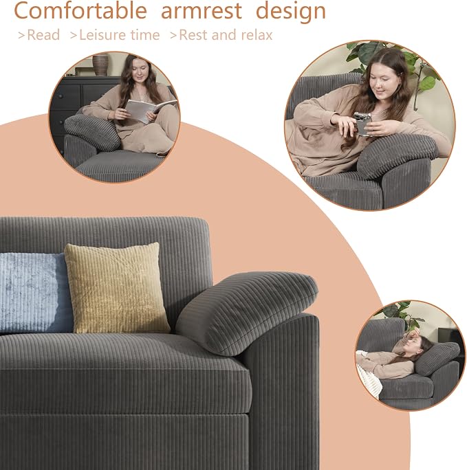 EASE MOOSE Modular Sectional Sofa, Oversized U Shape Sectional Couch - Image 7