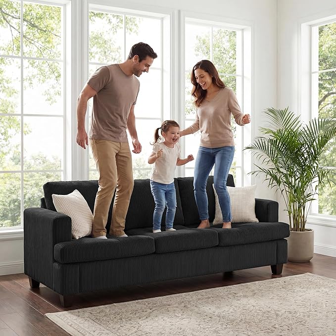Apicizon Loveseat & 3 Seater Sofa Sets, 2 Piece Modern Sleeper Sofa - Image 3