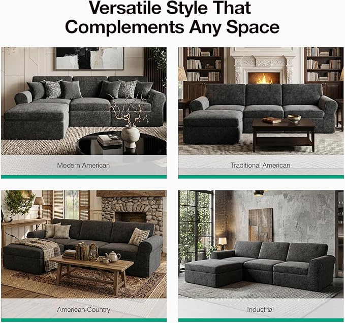 Novilla 108" Modular Sectional Sofa, Modular Sectional Couches - Image 20