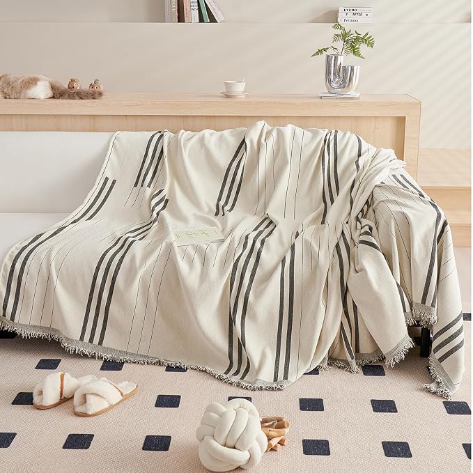 DREAMINGO Couch Cover Reversible Chenille 3 Seat Sofa Covers - Image 2