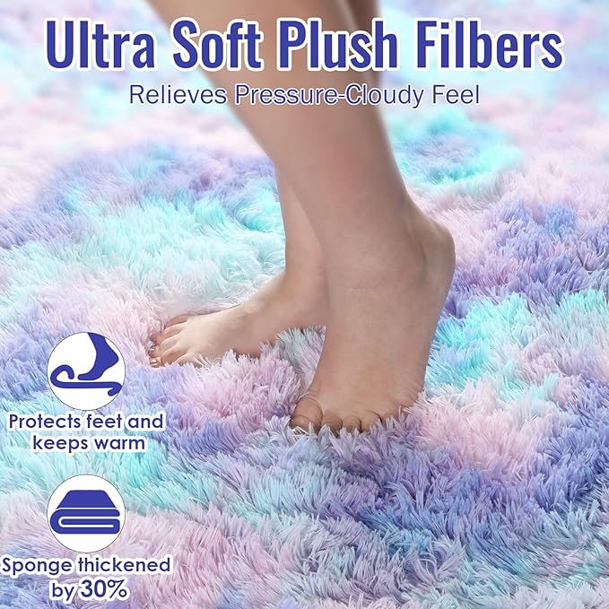 PAGISOFE Adorable Furry Rainbow Rugs - Image 5