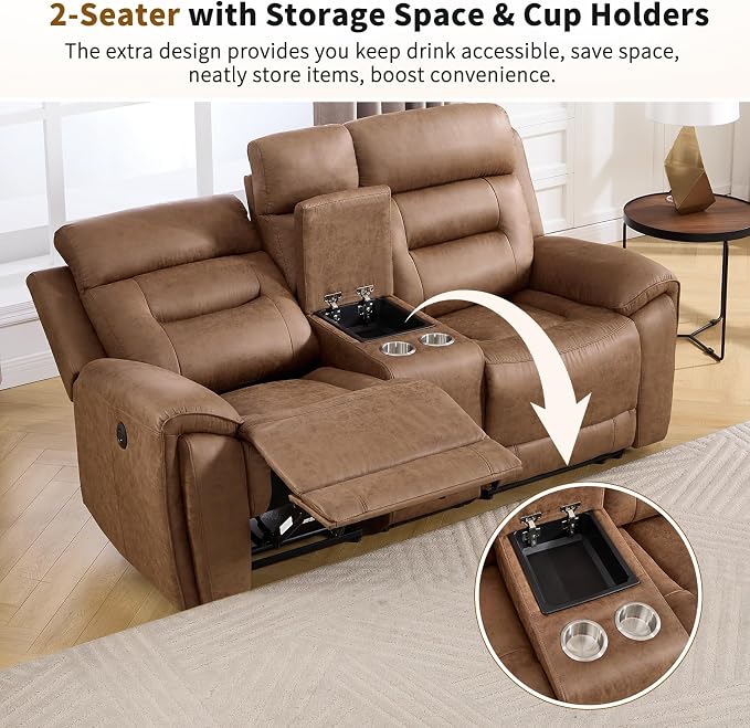 ANJ 2-Piece Faux Leather Power Recliner Sofa Set - Image 5
