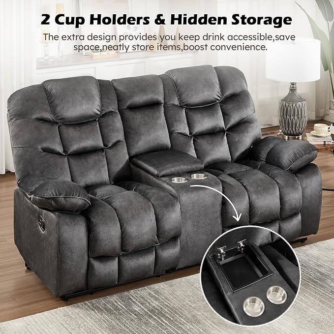 HAOMARKETS 2-Piece Recliner Sofa Set, Include Single Power Recliner Chair - Image 5