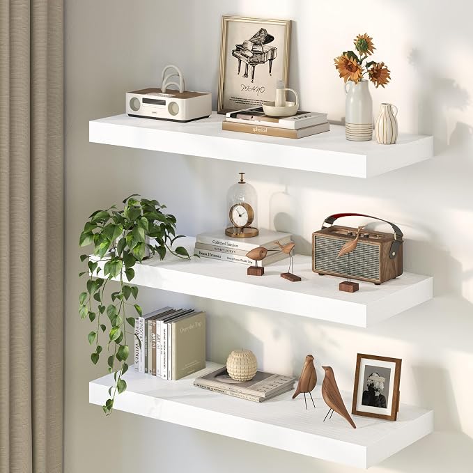 Fun Memories 72 Inch Floating Shelves, 12 Inch Deep Wall Shelf - Image 8