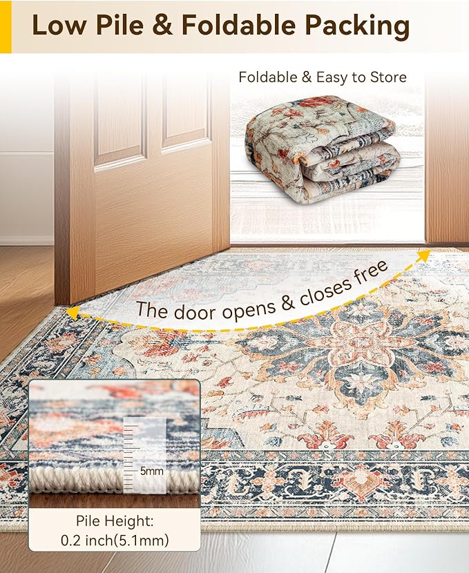 RELEANY Area Rugs 2'x3' Kitchen Rugs Entry Rug Small Rugs - Image 5