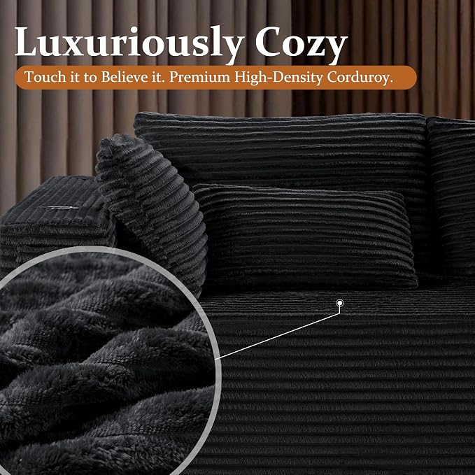 37" Cloud Sectional Couch Ottoman - Image 8