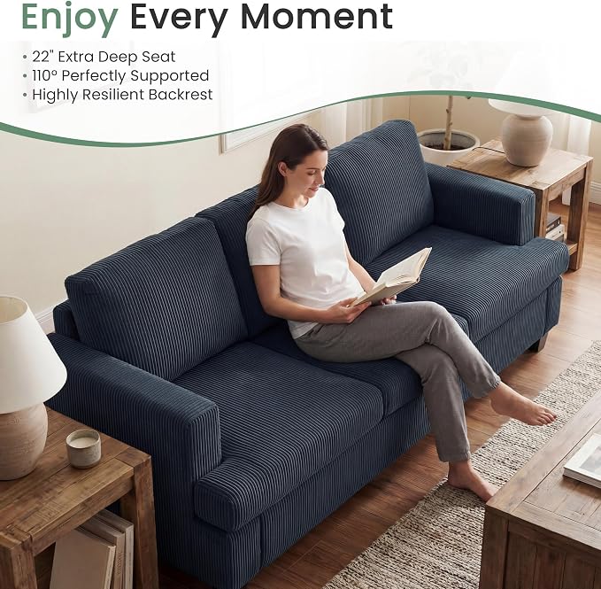 YOUDENOVA 2 Piece Set Comfy Sofa Couch, Loveseat Sofa * 2 - Image 3