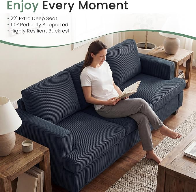 YOUDENOVA Sofa, 3 Piece Set Comfy Sofa, Loveseat & 2 3-Seater Couch - Image 4