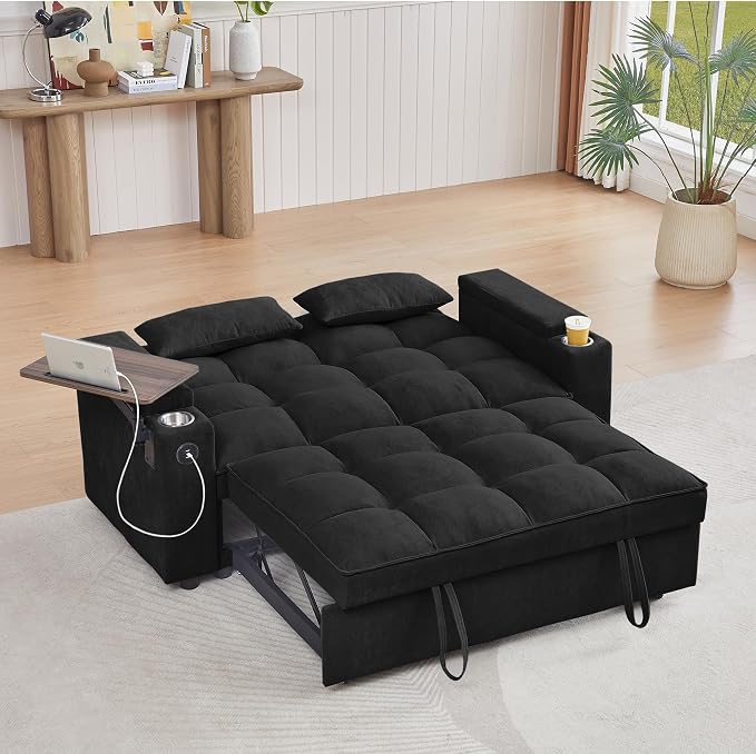 hansones ​66" Multi-Functional Pull-Out Sofa Bed - Image 6