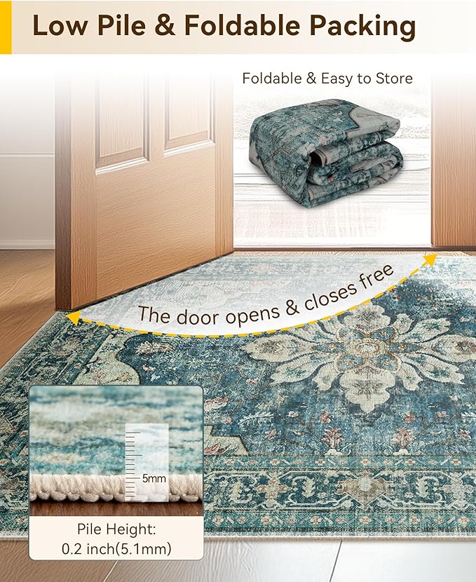 RELEANY Area Rugs 2'x3' Kitchen Rugs Entry Rug Small Rugs - Image 6
