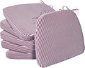 AAAAAcessories D-Shaped Chair Cushions, Machine-Washable Cover, Pinstripe Red by AAAAAcessories