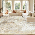 RELEANY Washable Area Rugs 9'x12' Non-Slip Modern Abstract Soft by RELEANY