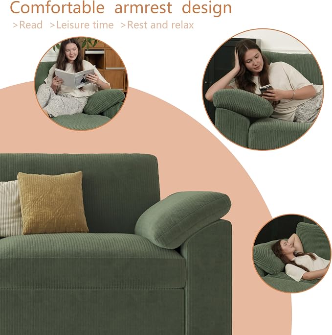 EASE MOOSE Sectional Modular Sofa, Comfty 3 Seat Cloud Couch, FSC Certified - Image 5