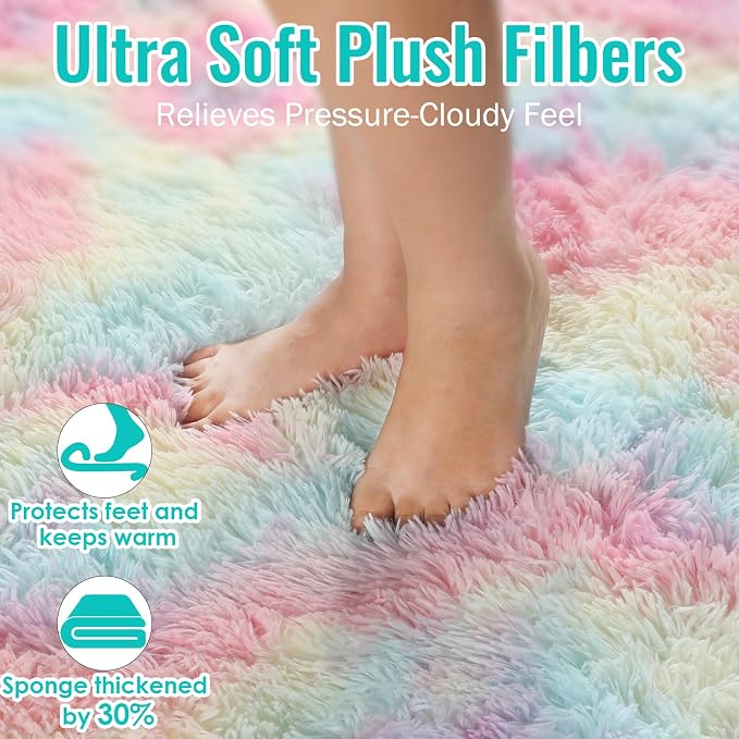 PAGISOFE Fluffy Vibrant Area Rugs - Image 5