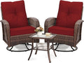wildformers Luxury Outdoor Swivel Wicker Glider Patio Chairs by wildformers