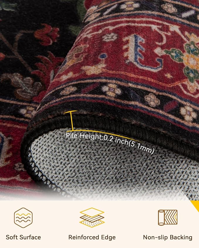 RELEANY Area Rugs 2'x4' Kitchen Rugs Entry Rug Small Rugs - Image 2