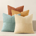 MIULEE Boho Farmhouse Decorative Throw Pillow Covers 18x18 Inch 4 Packs Soft by MIULEE