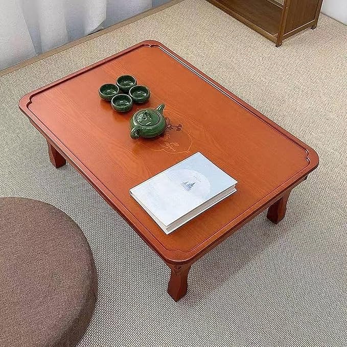 Low Coffee Table Japanese Style Solid Wood Floor Table - Image 6