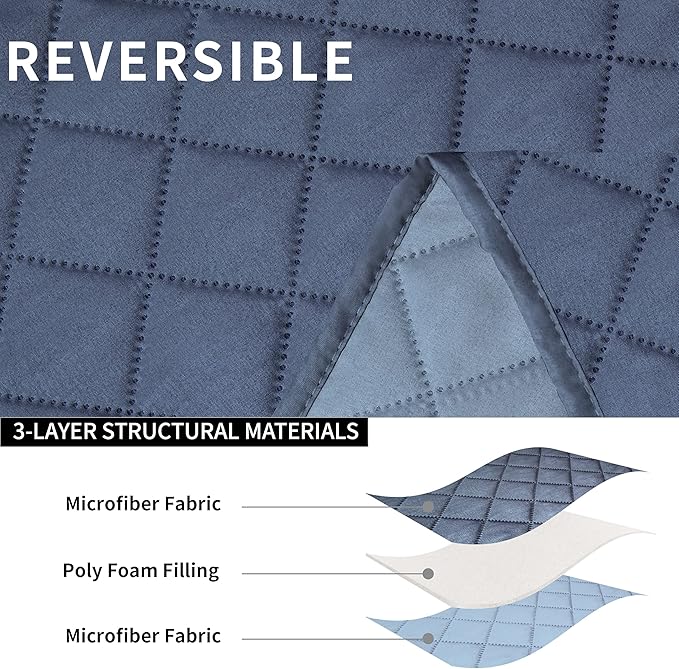 Easy-Going Oversized Loveseat Recliner Cover, Reversible Couch Cover - Image 5