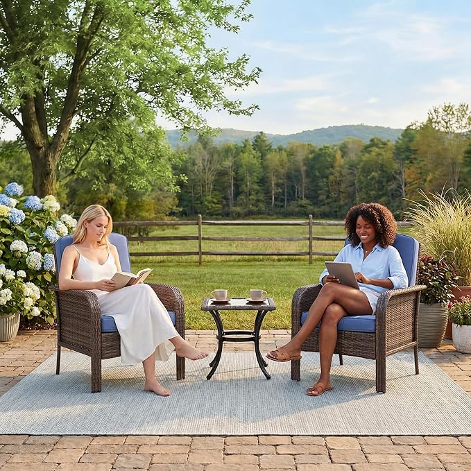 GarveeHome 2-Piece Outdoor Patio Furniture Set, All-Weather Rattan Chairs - Image 6