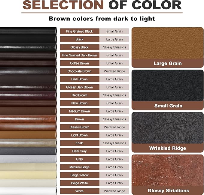 KING MOUNTAIN Leather Repair Patch, 16 x 60 Inches self Adhesive Leather Repair - Image 7