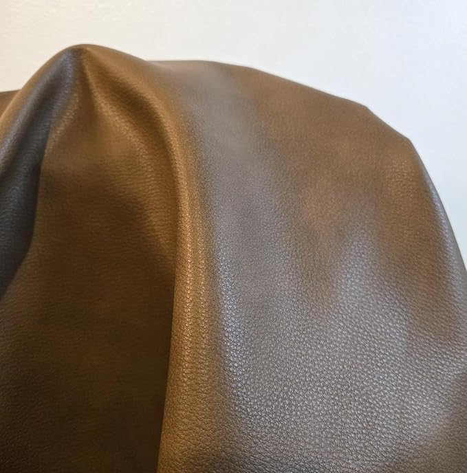 Walnut Brown Soft Faux Leather Fabric PU Leather by the Yard Synthetic Pleather by NATLeathers